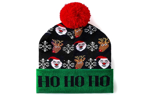 [123748] Gorro ho ho ho navidad con led