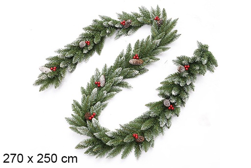 [123814] Ramo di Natale decorativo verde/bianco 270x250 cm