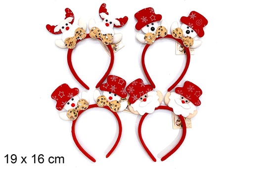 [123827] Serre-tête de Noël assortie 19x16 cm