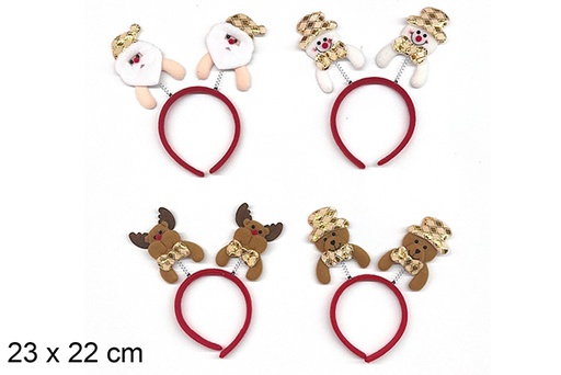 [123842] Diadema Navidad surtidos 23x22 cm
