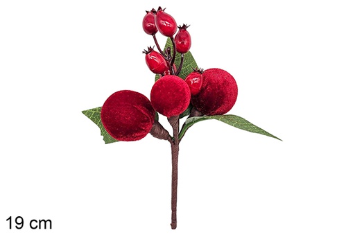 [123843] Red branch 19 cm