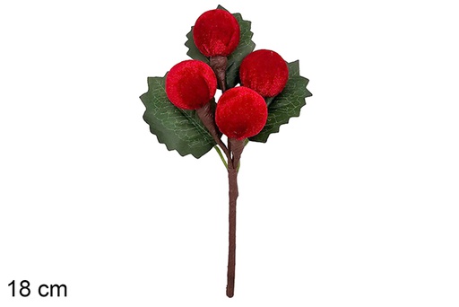 [123844] Red branch 18 cm