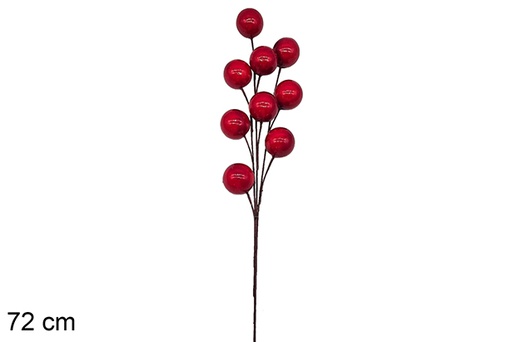 [123846] Branche à fruits rouges, 72 cm
