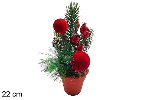 [123867] Pot de fleurs de Noël 22 cm