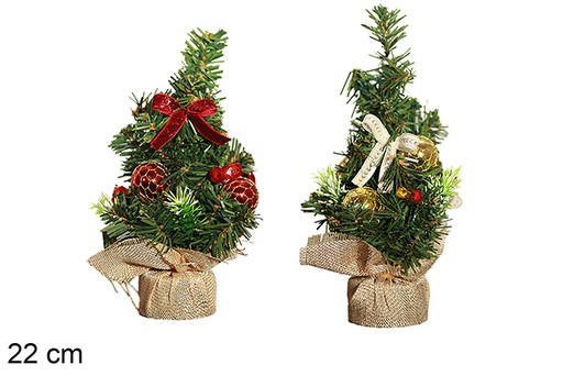 [123871] Árbol Navidad base lino 22 cm