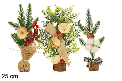 [123874] Planta de Natal em base de linho de 25 cm