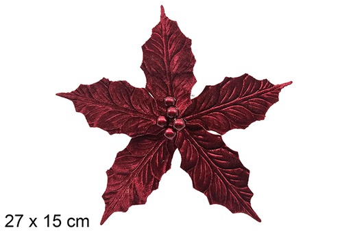 [123876] Fleur de Noël rouge 27x15 cm