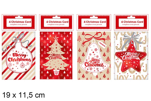 [123898] Pack 3 postais de Natal variados 19x11,5 cm