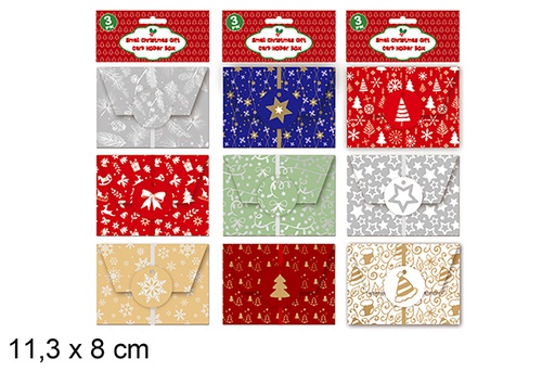 [123911] Set of 3 Christmas gift boxes 11.3x8 cm