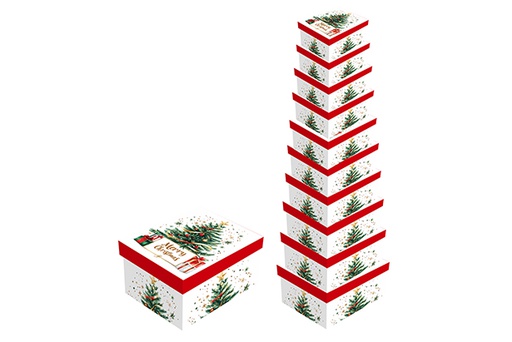 [123965] Pack 10 decorated Christmas cardboard boxes 37.5x29x16 cm-3