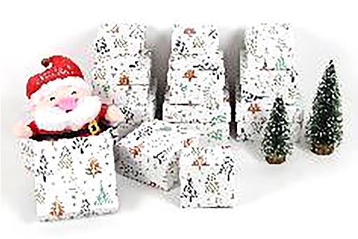 [123981] Pack 3 caixas de papelão decoradas de Natal 13.5x13.5x8 cm-1