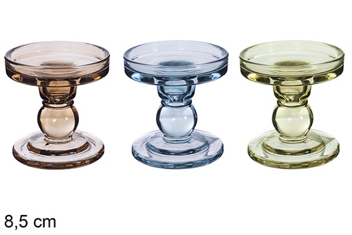 [123988] bougeoir aux couleurs chaudes 8.5cm