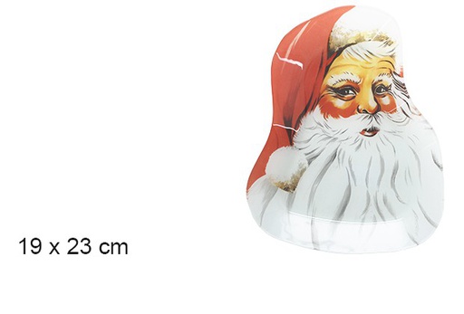 [101238] Santa Claus face shaped glass tray 19x23 cm