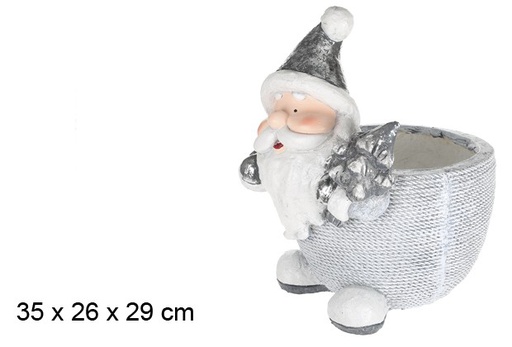 [102107] Santa Claus ceramic planter