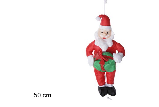 [102208] Babbo Natale con regalo/bastone per esterno 50 cm