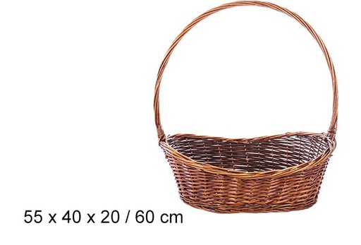 [103254] Cesta de vime mogno 60 cm