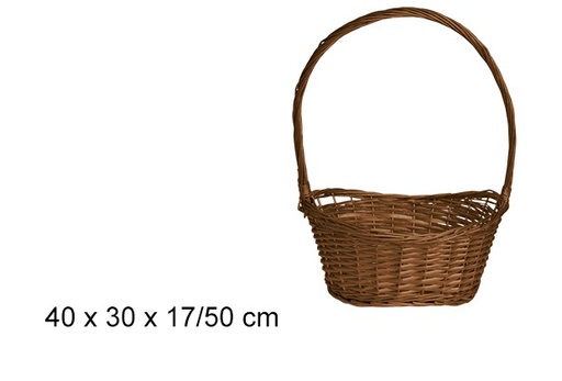 [103258] Cesta mimbre caoba 40x30 cm