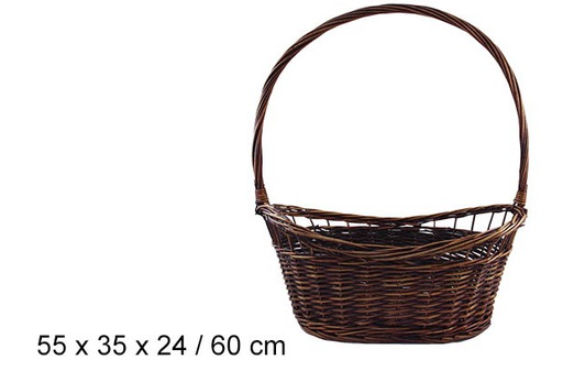 [103261] Panier de Noèl acajou 60 cm 