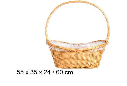 [103264] Cesta miel forrada Navidad 60 cm