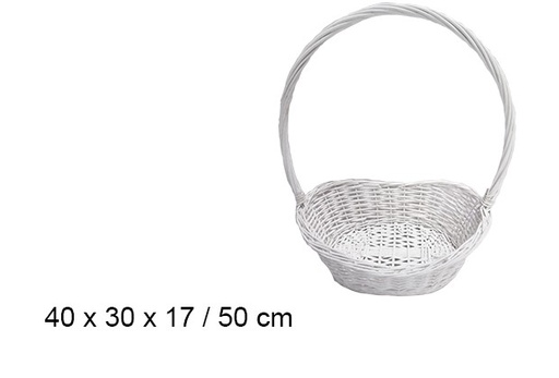 [103269] Cesta de Natal branca 50 cm  