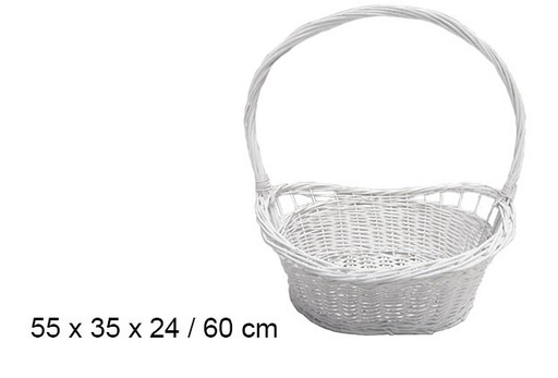 [103270] Cesta de Natal branca 60 cm 