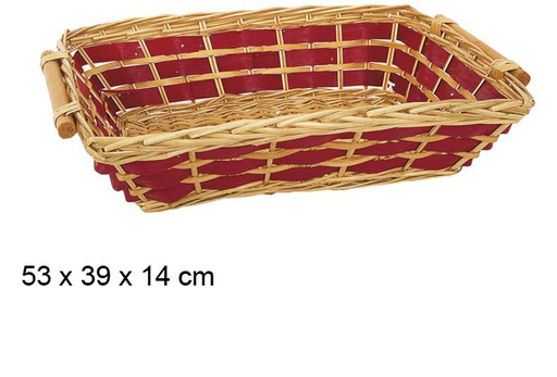 [103280] Cesta rectangular colores 53x39 cm