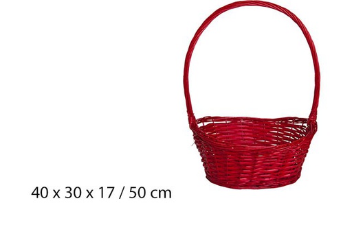 [103313] Panier de Noèl rouge 50 cm  