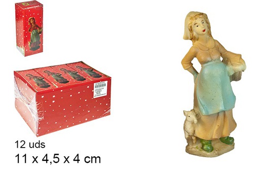 [103379] Resin shepherdess pregnant 11 cm  