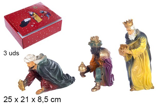 [103399] Pack 3 figuras resina Reyes Magos Belén 25 cm