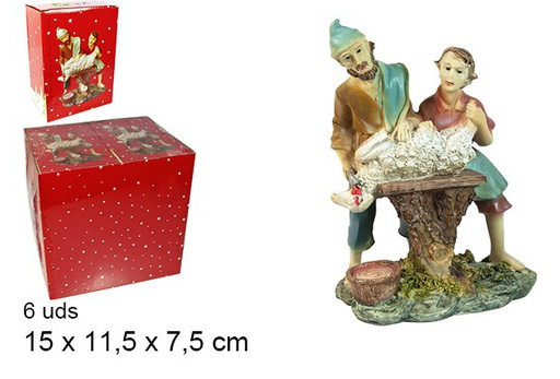 [103446] Resin scene sheep slaughter Nativity scene