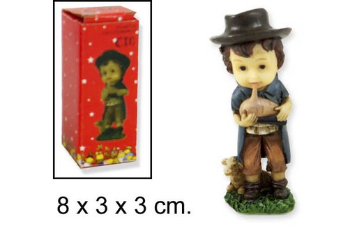 [103465] Resin figure for Nativity scene shepherd boy with bagpipes