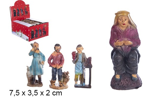 [103480] Assortiment de figurines de la Nativité en résine - 6