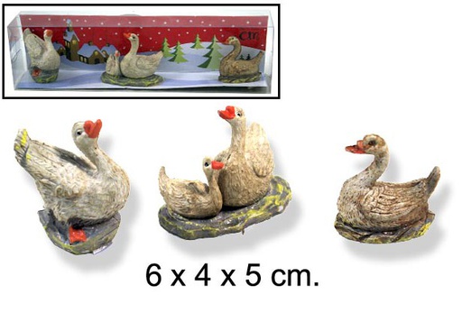 [103499] Pack 3 resin geese