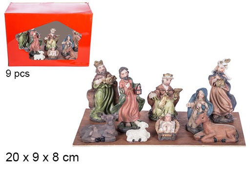 [103518] Pack 9 pièces Nativité en boîte PVC