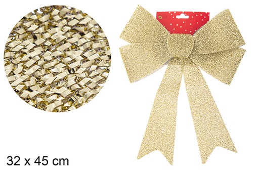[103525] Laço de Natal dourado 32x45 cm