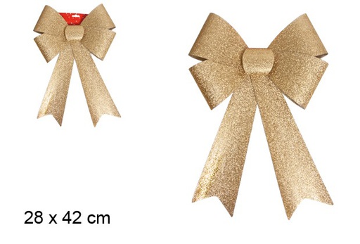 [103528] Gold Christmas bow 28x42 cm