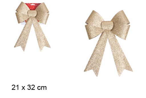 [103533] Gold Christmas bow 21x32 cm