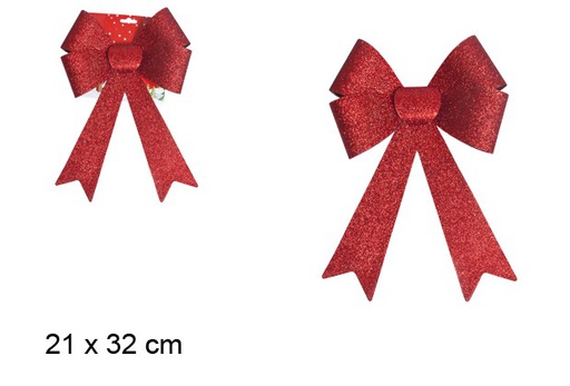 [103535] Red Christmas bow 21x32 cm