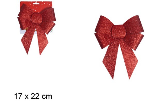 [103538] Lazo navidad rojo 17x22 cm