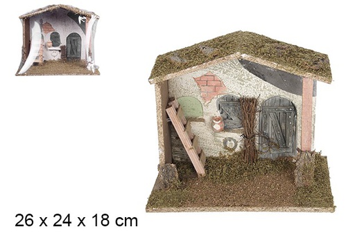 [103576] Cabane en bois 26x24x18 cm