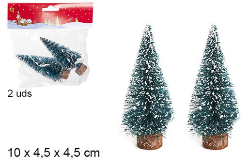 [103580] Pack 2 alberi di Natale verdi 10 cm