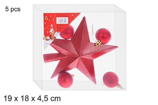 [103692] Star tree tip + 4 red balls