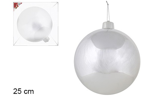 [103760] Silver shiny Christmas ball 25 cm