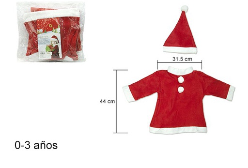 [103931] Fato de Papai Noel para menina de 0 a 3 anos