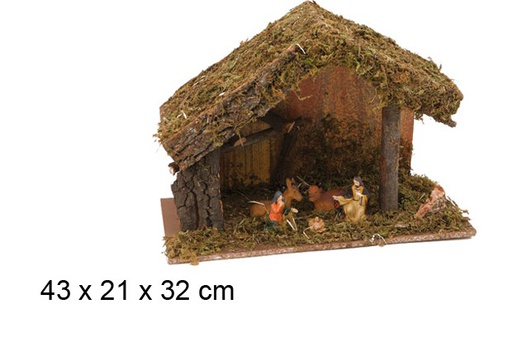 [104286] Portal with nativity scene 43x21x32 cm