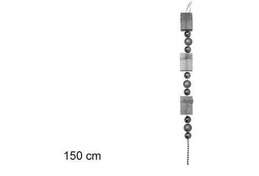 [104305] Brindes e bolas pendentes de prata 150 cm