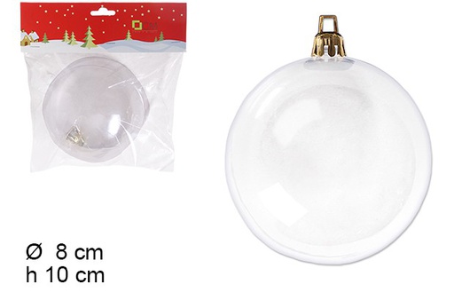 [104313] Bola de Natal PVC transparente 8 cm