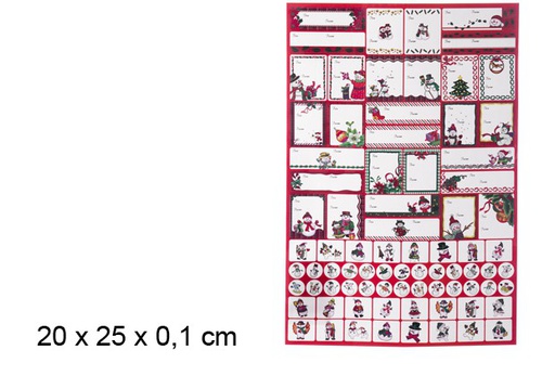[104353] Hoja con adhesivos decorados navidad 20x25x0.1cm
