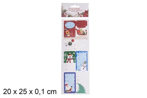 [104353] Sheet with Christmas decorated stickers 20x25 cm