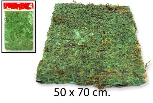 [104404] Green moss decorated paper 50x70 cm